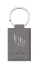 Brelok skórzany - Pan jest bliski - Szaron