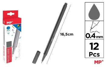 Cienkopis 0.4mm szary (12szt) - MP Main Paper