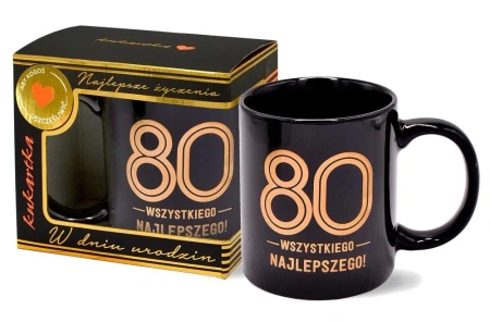 Kubek Premium Urodziny 80 - Kukartka