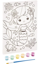 Malowanie po numerach + farbki Syrenka - Grafix