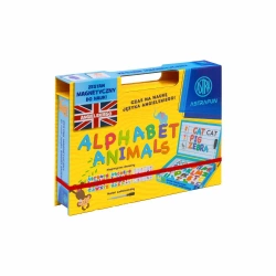 Magnetyczny zestaw Astrafun nauka angielskiego Alfabet w pudełku z rączką 76 elementów - ASTRA art-pap