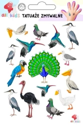 Tatuaże zmywalne dla dzieci Ptaki - All4Kids