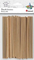 Drewniane patyczki okrągłe 3x100mm 60szt - Titanum