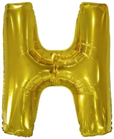 Balon foliowy litera H złota 67x86cm - Amscan