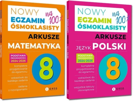 Nowy Egzamin ósmoklasisty. Arkusze. Pakiet: Matematyka/ Język polski. - praca zbiorowa