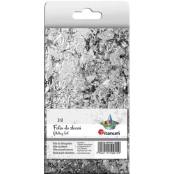 Folia do złoceń srebrna w płatkach 3g - Titanum