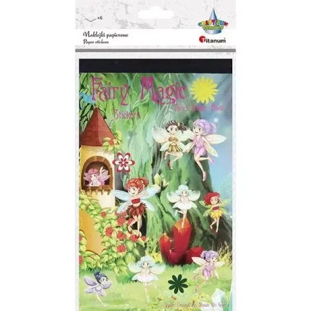 Naklejki papierowe 6 plansz wróżki mix 238szt - Titanum