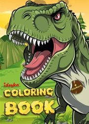 Kolorowanie z naklejkami Świat dinozaurów - praca zbiorowa