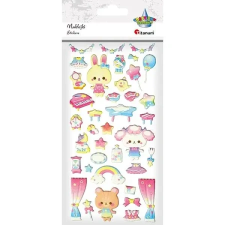 Naklejki wypukłe dla dziewczynki 38szt - Titanum