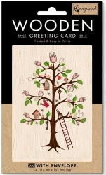 Karnet drewniany C6 + koperta Drzewo życia - Cozywood