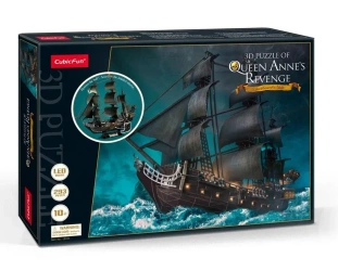 Puzzle 3D Zemsta Królowej Anny LED - Cubic Fun