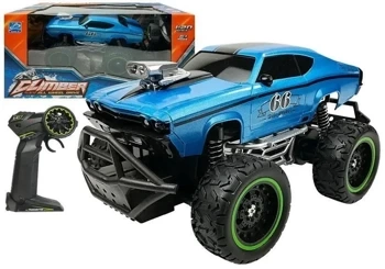 Auto zdalnie sterowane R/C 6.5 km/h niebieskie - Leantoys