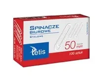 Paczka Spinacze biurowe okrągłe 50mm 100 szt 10 sztuk - Tetis