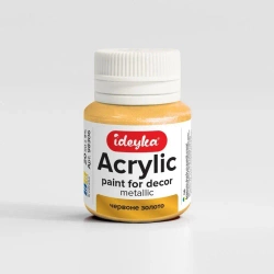 Farba akrylowa metaliczna Czerwone złoto 20ml - Ideyka