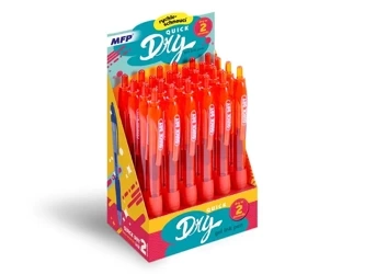 Display Długopis żelowy QUICK DRY czerwony 24 szt. 6001157 - MFP
