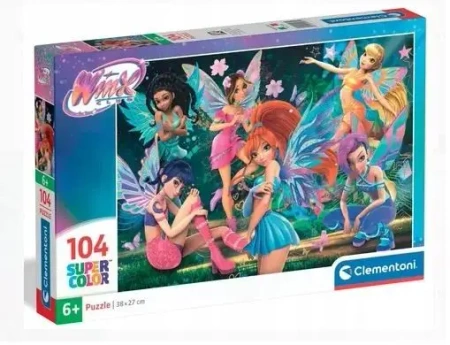 Puzzle 104 Super Kolor Winx - Clementoni