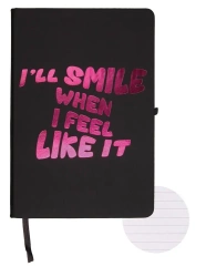 Notatnik A5/96K linia I will smile - Cresco
