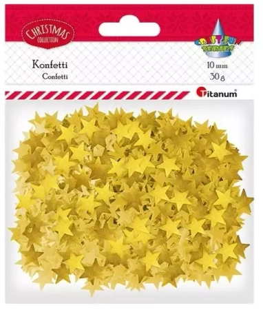 Konfetti gwiazdki 30g złote - Titanum