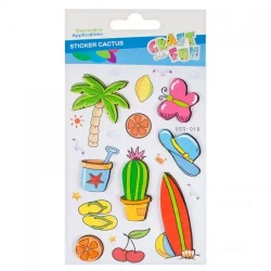 Ozdoby dekoracyjne. Naklejki kaktus