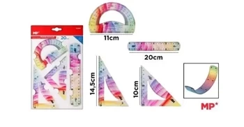 Zestaw geometryczny wielokolorowy 4el - MP Main Paper