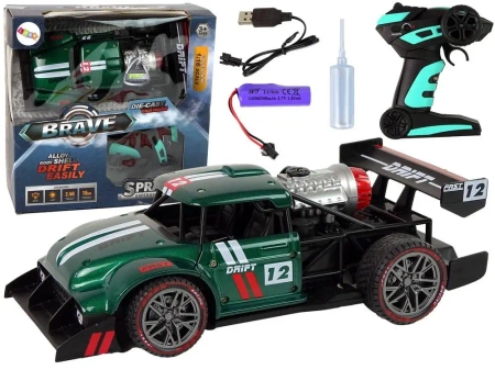 Auto R/C 1:16 zdalnie sterowane zielone - Leantoys
