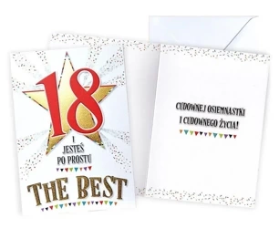 Karnet Rocznica ślubu 18 - Kukartka