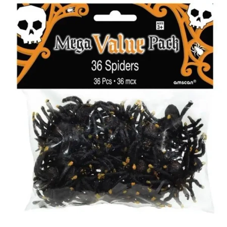 Pająk plastikowy 5x4cm 36szt - Amscan