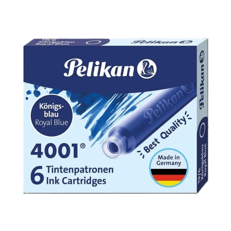 Naboje krótkie TP/6 niebieskie - PELIKAN
