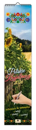 Kalendarz 2026 paskowy wąski polskie krajobrazy - Pan Kalendarzyk