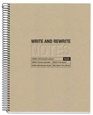 Kołozeszyt A4/120K kratka beżowy - Miquelrius