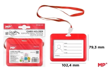 Etui na identyfikator czerwone - MP Main Paper