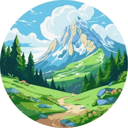 Malowanie po numerach - Zielona Dolina 26cm - Ideyka