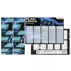 Plan Lekcji z Naklejkami Na Zeszyt Pad Starpak 553577