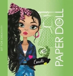 Kolorowanka 140x140 Lalka do wycinania Emeli ziel. - Fresh