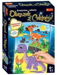 Obrazek z cekinów. Dinozaur Parazaurolof - Ranok-Creative