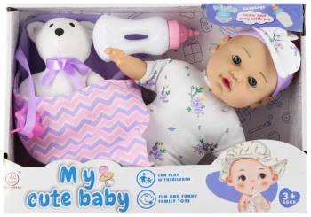 Lalka. Miękki bobas z akcesoriami 30cm - Mega Creative