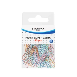 Spinacz metalowy Zebra 80szt - STARPAK