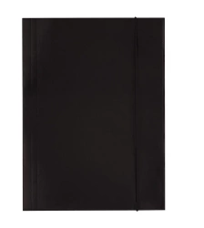 Teczka A4 kartonowa z gumką czarna 300g D.RECT