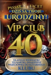 Karnet Urodziny 40 męskie - YEKU