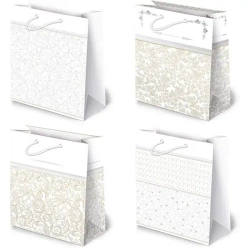 Torebki prezentowe T10-5 białe 10 sztuk - PAW S.C.