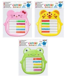 Liczydło plastikowe 5-rzędowe zwierzak Fun&Joy mix - Titanum