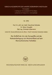 Der Einfluß der Art, der Korngröße und der Kationenbelegung von Montmorillonit auf sein thermochemisches Verhalten - Schwiete Hans-Ernst