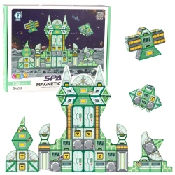 Klocki magnetyczne kosmos 108el - Leantoys