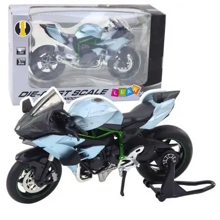 Motocykl metalowy ze światłem i dźwiękiem 1:12 - Leantoys