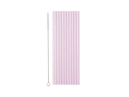 Słomki plastikowe 23cm fioletowe 12szt - PartyDeco