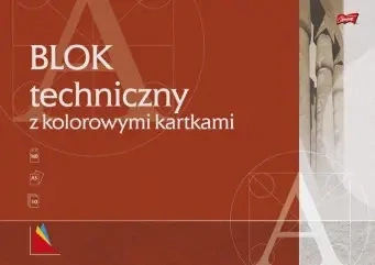 Blok techniczny A3 10k z kolorowymi kartkami pakiet 10 sztuk - ST-Majewski