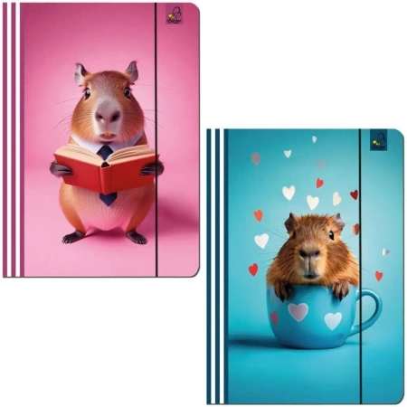 Teczka A4 z gumką Kapibara mix - Bee-bee