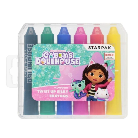Kredki w sztyfcie 6 kolorów Gabby's Dollhouse - STARPAK