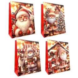 Torebka prezentowa XL Boże Narodzenie szerokie dno - Ju-Piter