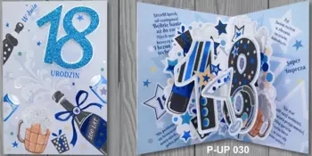 Karnet Przestrzenny B6 Urodziny 18 piwo - Panorama